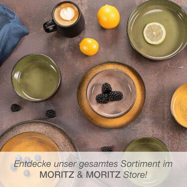 Набір посуду Moritz & Moritz VIDA на 6 осіб (18 предметів) - Сучасний порцеляновий посуд, стійкий до подряпин, мікрохвильової печі та посудомийної машини, сервіз, обідній сервіз, комбінований сервіз на 6 осіб