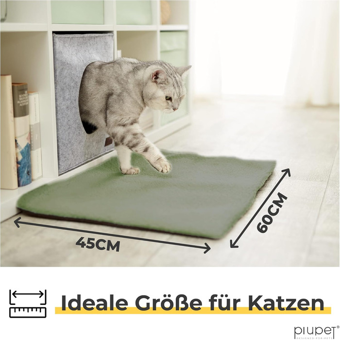 Самогріюча ковдра для собак PiuPet® 90x60 см: тепла, флісова, біла, для собак та котів