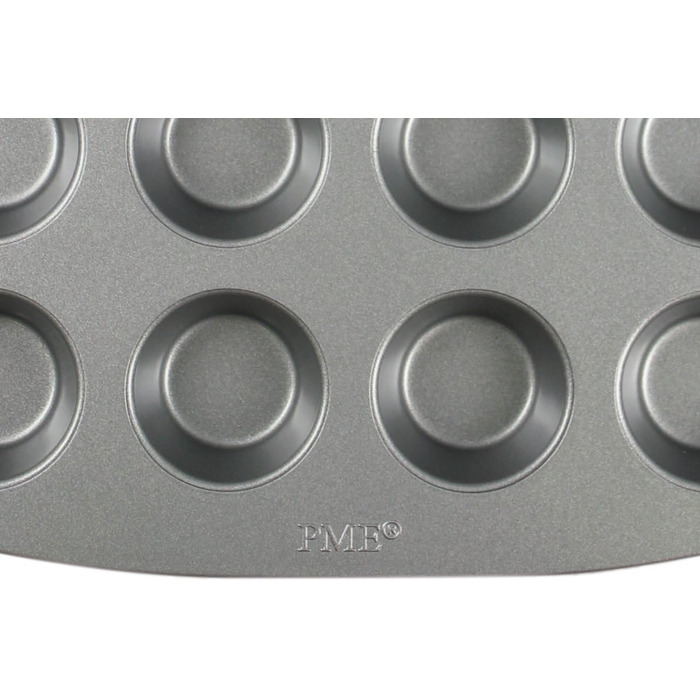 Форма для мафінів з антипригарним покриттям PME, 24 лунки, карбонова сталь, 39.4 x 24.6 x 2.1 см