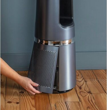 Вентилятор-повітроочисник Rowenta Eclipse QU5030 2-в-1 | Повітряний фільтр, 12 швидкостей, таймер, пульт керування, антрацит