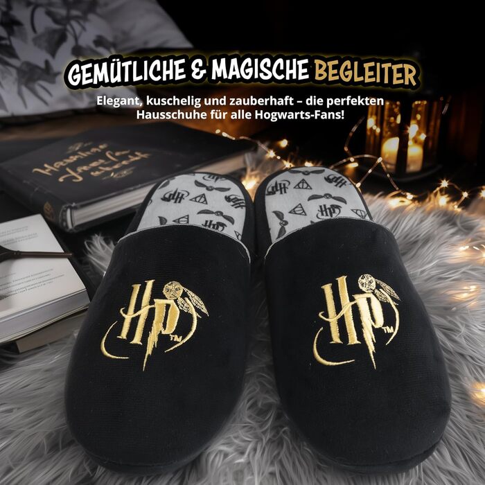 Чоловічі халапи Harry Potter від United Labels, чорні, зимові, 42/43 EU