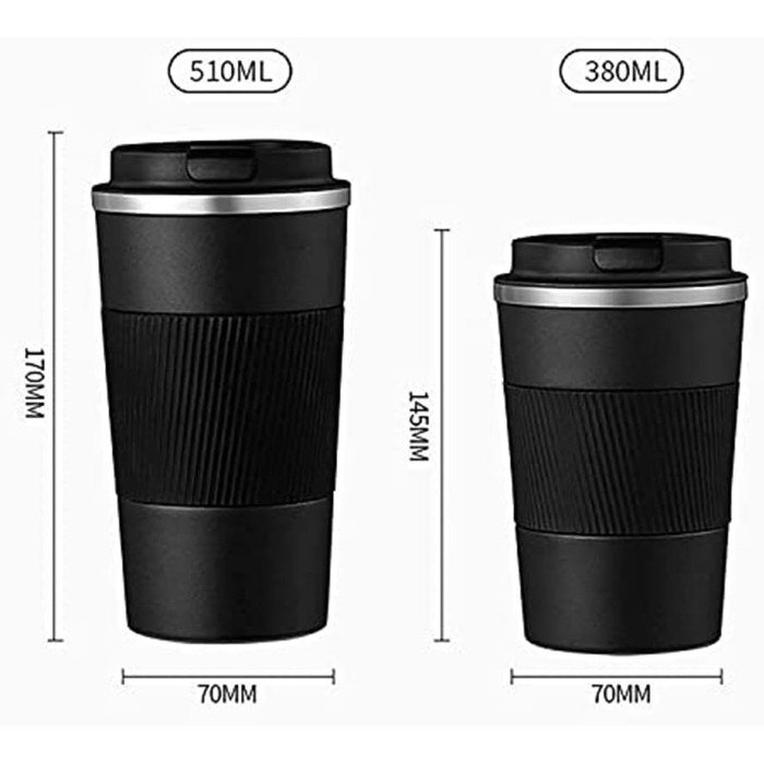 Термокружка з нержавіючої сталі, 380 мл, блакитна. Ізольована термокружка для напоїв, подорожей, авто. З кришкою, подвійні стінки, не протікає.