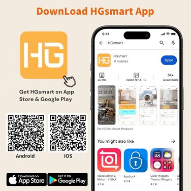 Автоматичний годівник для котів та собак HoneyGuardian з Wi-Fi, 2 миски, 3.5л, APP-керування