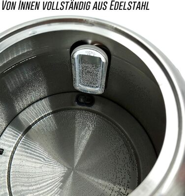 Електричний чайник з нержавіючої сталі, 1.7л, 2200W, регулювання температури 40-100°C