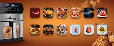 Аерофритюрниця Lehmann 8 л, 1800 Вт з вікном для перегляду