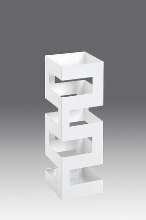 HAKU Modern White Metal Umbrella Stand - 16x48x16 cm - Stylish Home Decor