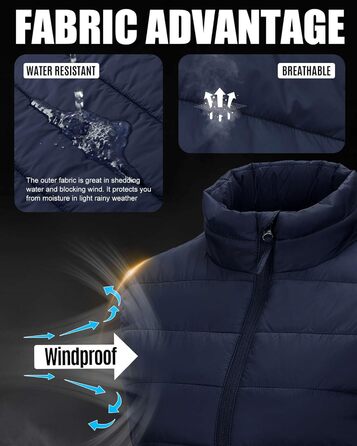 Жіноча степна жилетка Outdoor Ventures: тепла, для туризму та велоспорту, з капюшоном, темно-синя, розмір S