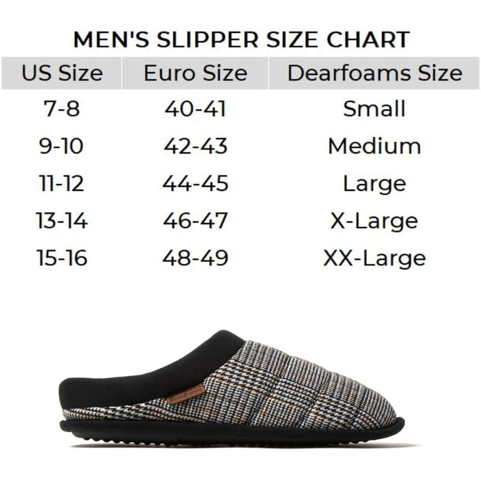 Dearfoams чоловічі тапочки-клоги Asher з піною з пам'яті, чорні, 44.5/45.5 EU