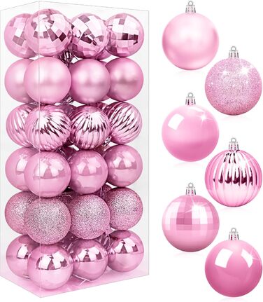 Набір прикрас на ялинку 36 шт. блакитні кулі, новорічний декор, ялинкові прикраси, блакитні кулі для ялинки, святковий декор для дому, 6 см