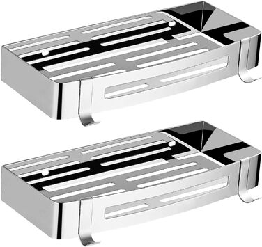 Hoomtaook Shower Shelf Bathroom Shower Wall Shelf Shower Organizer, No Drilling, No Damage to Wall Mount, for Bathroom and Kitchen Accessories, 2 Pack