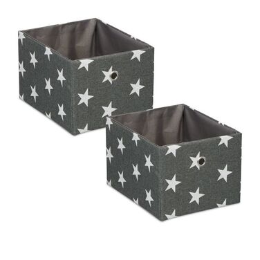 Set of 2 Star-Shaped Storage Boxes