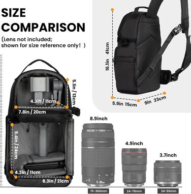 Чохол для камери TARION: водонепроникний, для DSLR/SLR, з дощем.іком, чорний