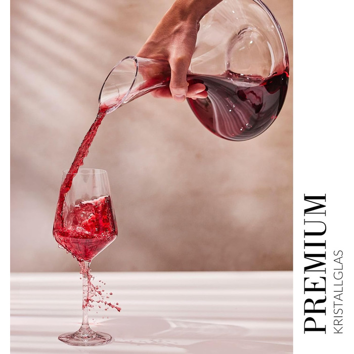 KROSNO Wine Decanter Wine Carafe | 1500 ML | Set of 1 | Avant-Garde Collection | Red Wine Decanter Decanting Carafe | Perfect for Home, Restaurants, and Parties