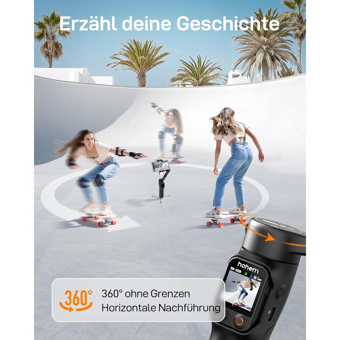 iSteady V3 Ultra: Стабілізатор для смартфона з AI-трекером, сенсорним екраном та інтегрованою штангою. Ідеальний для зйомки Vlog та TikTok