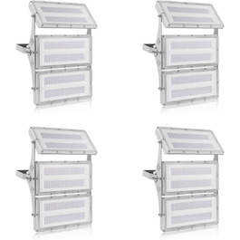 Viugreum Upgrade LED Spotlight 24000LM Spotlight Outdoor IP65 Outdoor Floodlight 6500K Floodlight Cold White Spotlight Outdoor Floodlight Floodlight with 50cm Cable for Backyard Driveway Garage Hallway (4 PACK 300W)