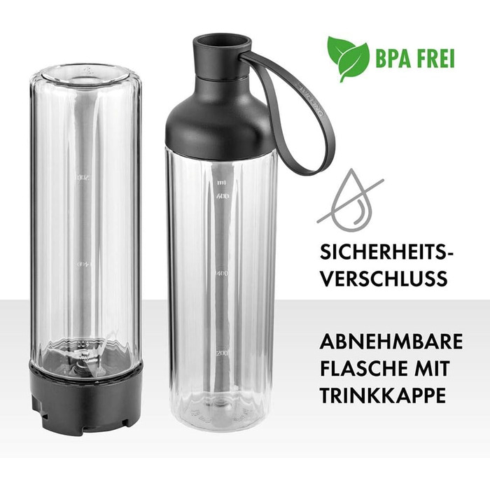 Блендер ZWILLING Standmixer, чорний, 300 Вт, з пляшкою 600 мл, нержавіюча сталь/пластик