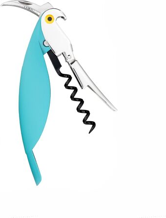 Відкривачка для вина Alessi 'Parrot' з алюмінію та PC, блакитна, 30 x 8 x 12 см