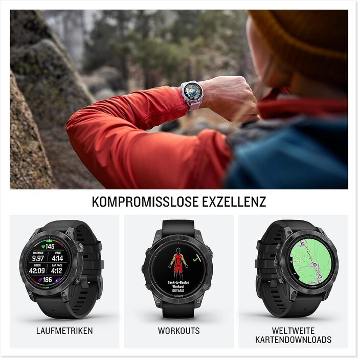 Розумний годинник Garmin Epix Pro 47mm: GPS, AMOLED, 60 спортивних програм, GarminPay