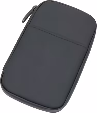 Органайзер для подорожей і кабелів TROIKA Smart Traveller, чорний, поліестер, поліуретан, з фронтальною кишенею, на блискавці, з відділеннями для карт