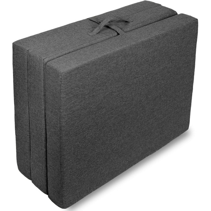 Складаний матрац Sunnypillow Premium 120x195x15 см, три секції, знімний чохол, антрацит, товстий пінополіуретан, гостьовий та дорожній матрац