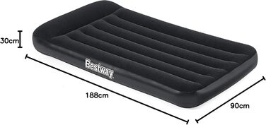 Надувне ліжко Bestway Aeroluxe, 188 x 99 x 30 см, односпальне, з електропомпою, чорне