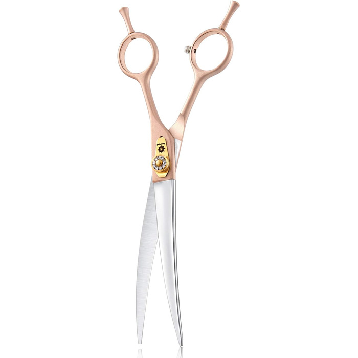 Професійна вигнута ножиця для грумінгу собак 7 дюймів Dream Reach - ножиці для догляду за шерстю собак та котів з японської сталі 440C