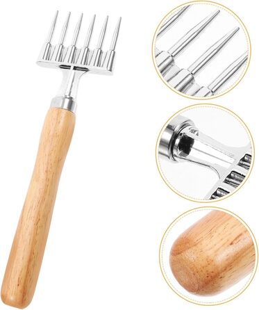 SHOWERORO 5-Piece Ice Scraper Tools for Ice Picking, Ice Breaker Device, Professional Ice Pick Tool, Ice Breaker Tool, Ice Pick for Home, Ice Crusher, Aluminum Alloy, Khaki