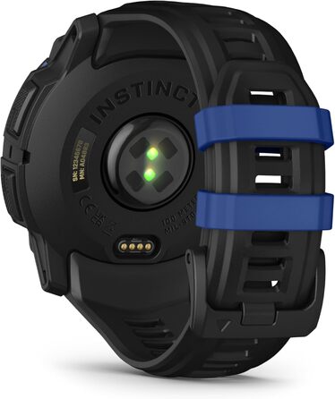 Розумний годинник Garmin Instinct 3 AMOLED: GPS, Multisport, 1.3' дисплей, до 24 днів роботи, 80+ спортивних функцій, здоров'я, LED ліхтарик (50мм, Чорний-Синій/Чорний)