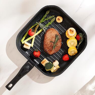 Каструля VEVOR з кришкою (індукційна, антипригарна, чорна, зі знімною ручкою) для кухні кемпера/автобудинку