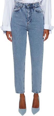 Джинси жіночі Trendyol Mama Jeans висока талія прямі Indigo 42