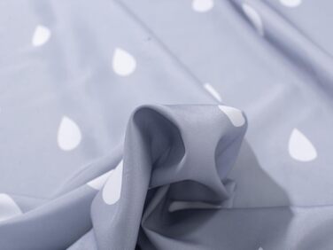 Штора для душу YOUNG DA текстильна біло-сіра з малюнком 