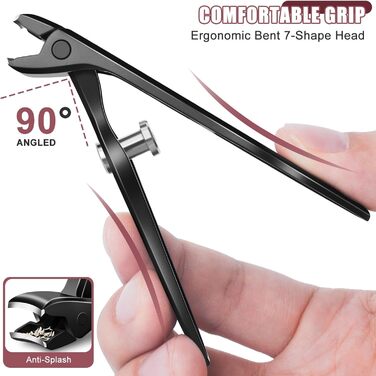 Кусачки для нігтів Nagel для літніх людей та чоловіків з товстими нігтями, професійні кусачки з широким отвором та похилою гострою бритвою, подарунок