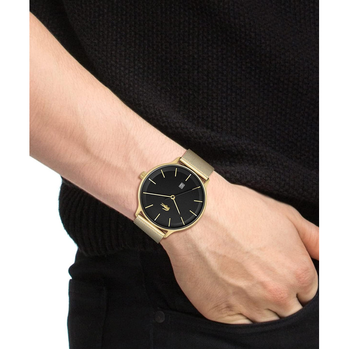 Годинник чоловічий Lacoste Club Quartz з золотистим браслетом з нержавіючої сталі - 2011224