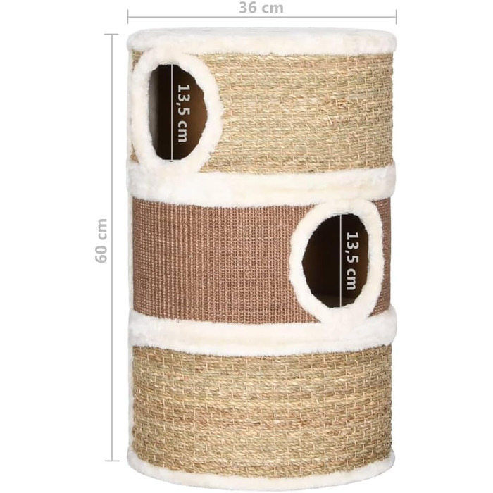 Котяча кігтеточка з моревої трави 60 см - кігтешкребок, кігтебаза, кігтетур для котів