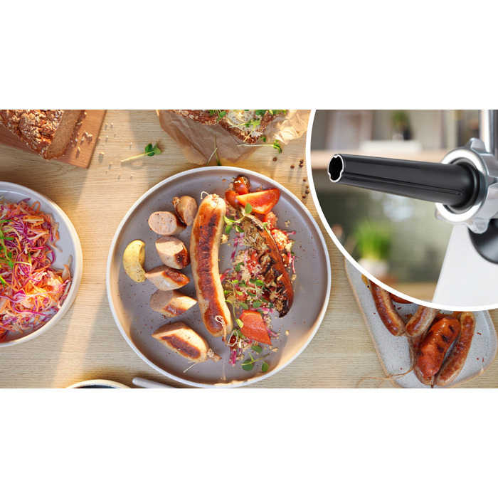 М'ясорубка Bosch Serie 6 MFWS607W 2100 Вт, реверс, біла
