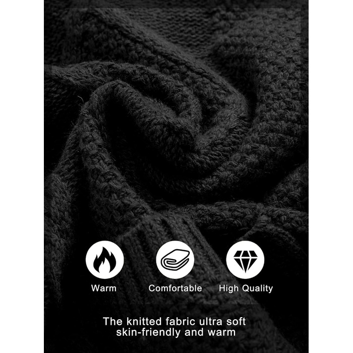 Чоловіча в'язана жилетка Comdecevis з коміром-шарфом, рельєфним в'язанням, на кнопках, з довгими рукавами, кишенями, темно-синього кольору (3XL)