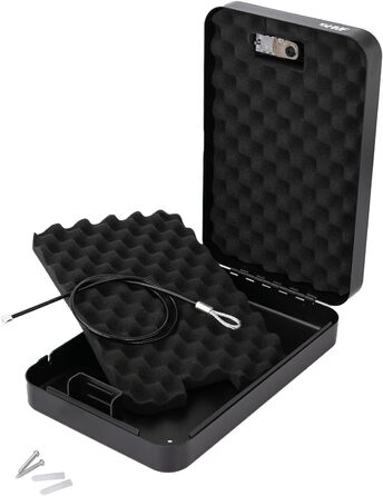 Сейф з кодовим замком HMF 316-02 | Переносний сейф, захисний бокс | 29 x 19 x 6,5 см, чорний