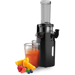 Компактна електрична соковижималка Zuminstant (Slow Juicer) для холодного віджиму, багата на поживні речовини, без піни, для свіжих овочів і фруктів, для маленької кухні