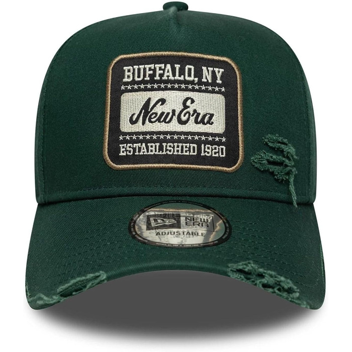 Кепка New Era Outdoor Patch Olive A-Frame з регулюванням, універсальний розмір (New Era Patch Buffalo #38314)