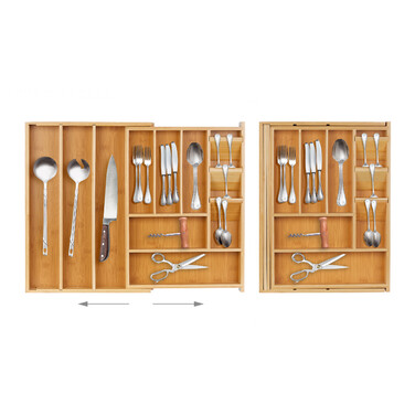 Relaxdays Extendable Cutlery Box
