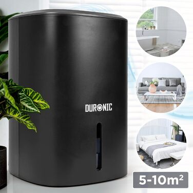 Зволожувач повітря Duronic DH06 WE – тихий осушувач для кімнат 5-10 м², об'ємом 0,8 л, 23 Вт, проти цвілі та конденсату