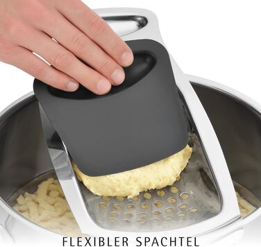 WMF Spätzle-Profi 35x14 см - Терка для шпецле з нержавіючої сталі Cromargan, з скребком для тіста та гачком для подачі, підходить для миття в посудомийній машині