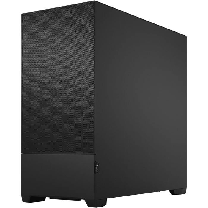 Корпус для ПК Fractal Design Pop Black з темним склом, сітчаста передня панель Honeycomb Mesh, три вентилятори Aspect 12, Mid Tower для ігор, ATX, чорний