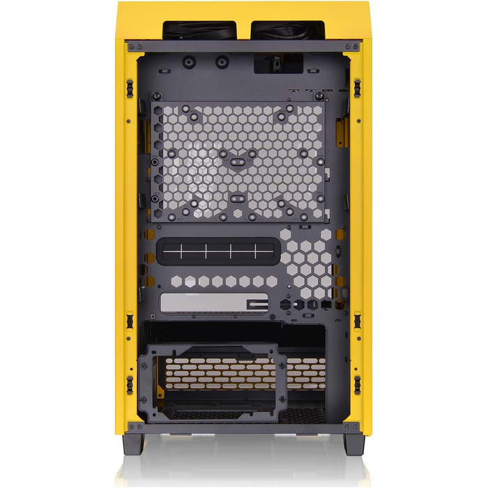 Корпус Thermaltake The Tower 200 Turquoise Mini-ITX з вертикальним кріпленням, скло Temperd Glass, 2x CT140 вентилятори, підтримка AIO 280мм, для відеокарти до 380мм, корпус, білий