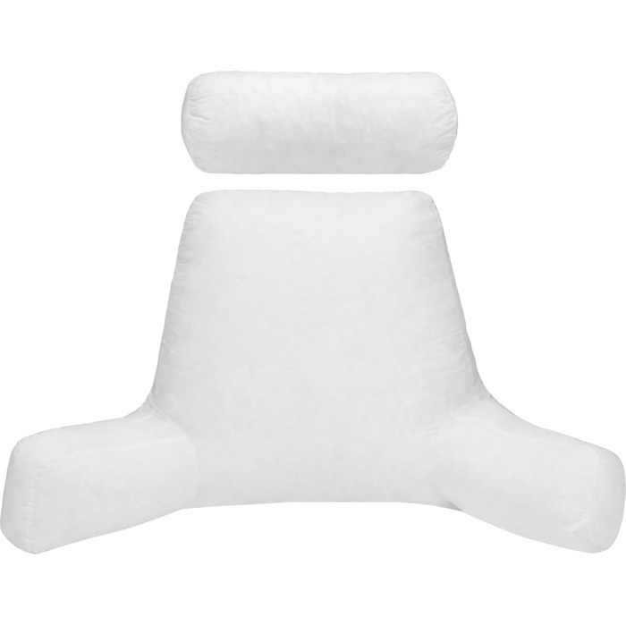 Подушка для чоловіка з підлокітниками - велика, для читання та відпочинку в ліжку. Преміум піна з пам'яті, знімна подушка для шиї на стрічці. XXL, піна з пам'яті