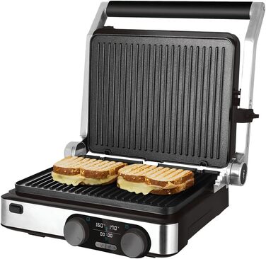 Cecotec Electric Table Grill Rock'nGrill Dual. 2000 W, independent temperature control on each plate, removable and non-stick coated plates, opens 180º