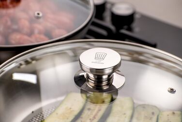 Fackelmann Chefkoch 2-Piece Stainless Steel Fry Pan Set - 28cm & 24cm - Induction & Dishwasher Safe