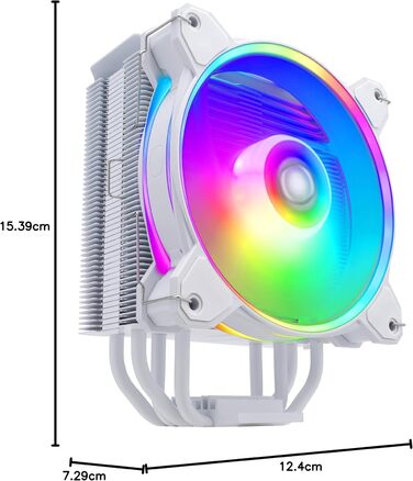 Cooler Master Hyper 212 Halo White - Кулер для CPU з RGB підсвічуванням, чорний, LGA1700/AM5