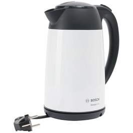 Електричний чайник Bosch DesignLine TWK3P424, 1.7 л, 2400 Вт, червоний (білий), бездротовий, з індикатором рівня води та захистом від перегріву