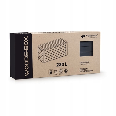 Садова скриня WOODEBOX 280л, антрацит - Prosperplast MBWL280-S433